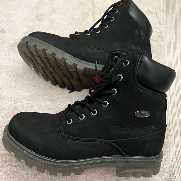 Mens Lugz Black Boots Size 8 - Picture 1 of 5